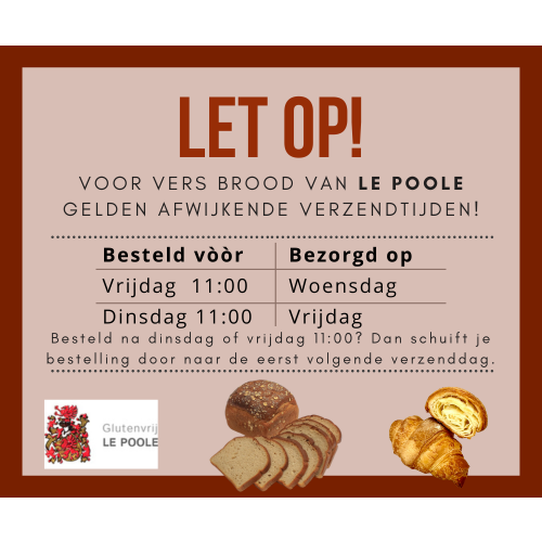 Le Poole Bruin Meerzadenbrood 600g - Glutenvrij