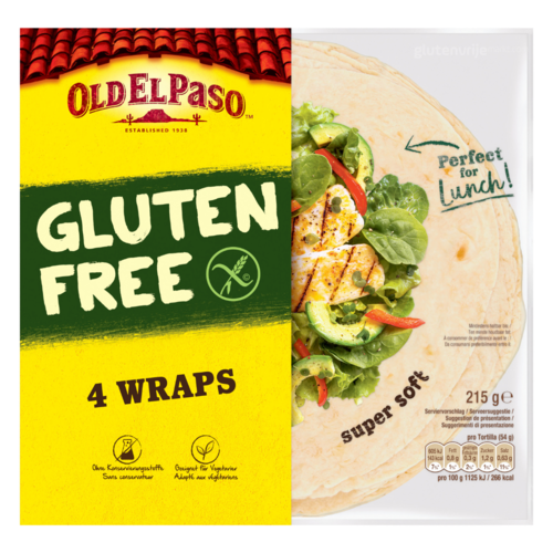 Old El Paso XL Tortilla Wraps 4 stuks - Glutenvrij