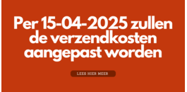 Aanpassing van de verzendkosten