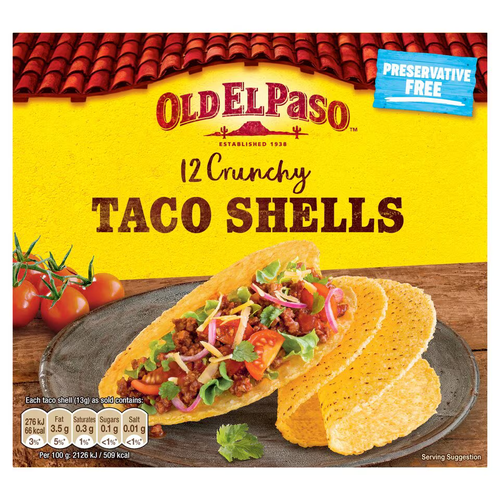 Old El Paso Taco Schelpen 12 stuks - Glutenvrij