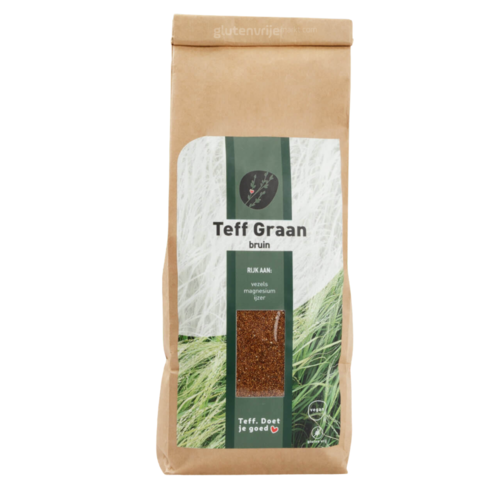 Dijksterhuis Teffvolkoren Teff Graan Bruin 500g