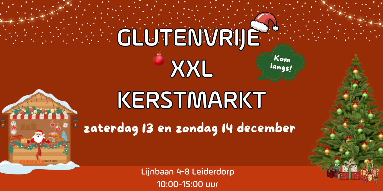 Glutenvrije XXL Kerstmarkt op zaterdag 13 december & zondag 14 december!