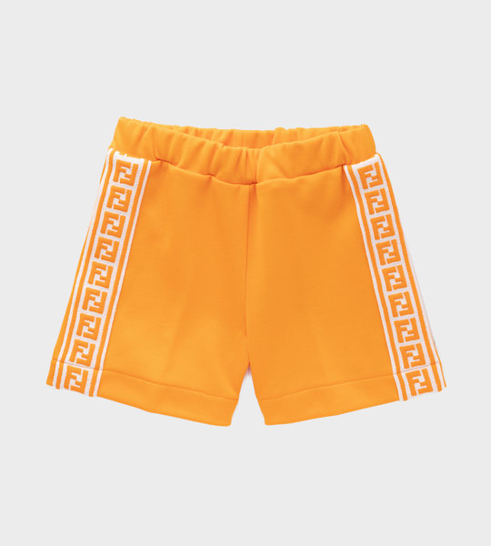 Baby FF-Logo Print Track Shorts Orange