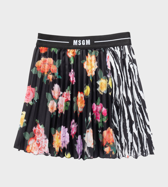 Floral Pleat Skirt Multi