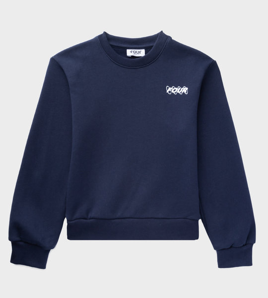 oldfolkhouse Circle Logo Sweatshirt Navy - certbr.com