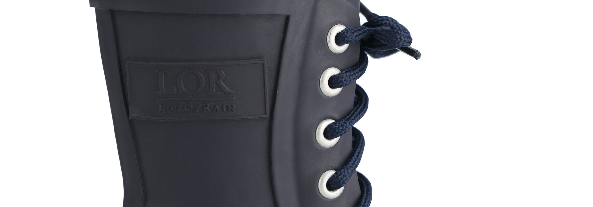Regenlaars met veter - Blauw