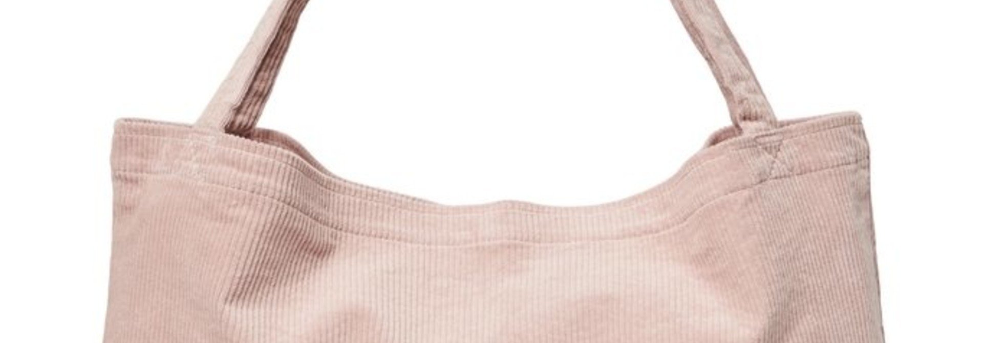 Dusty pink rib mom-bag