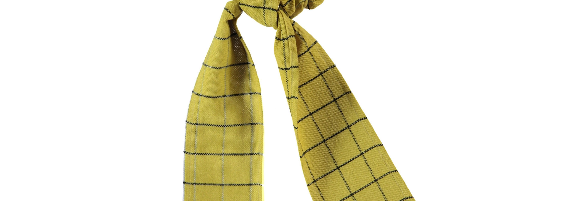 elastic hair band | checkered camel