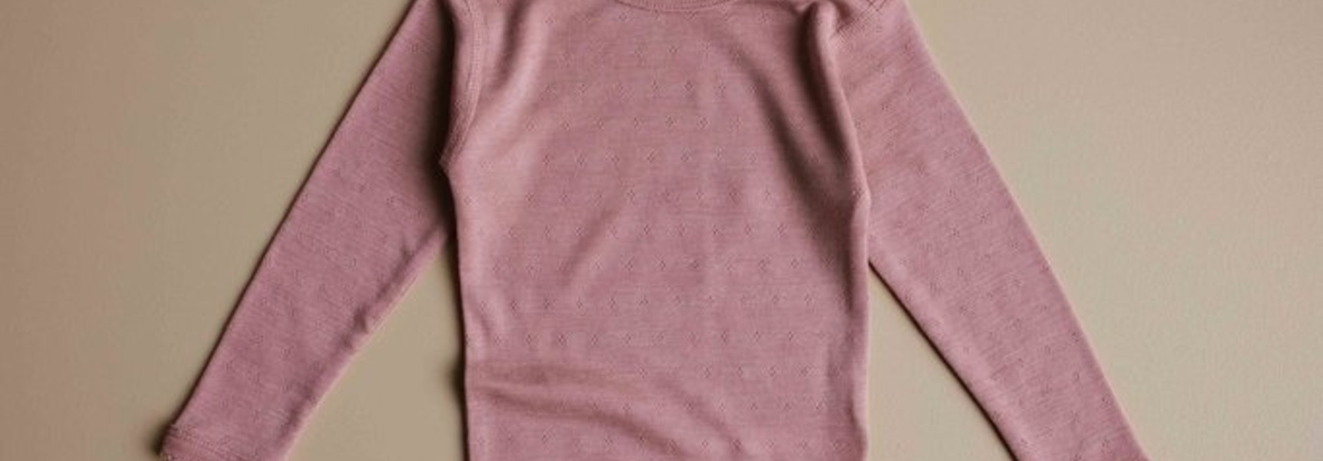 Romper longsleeve - pointelle cameo rose