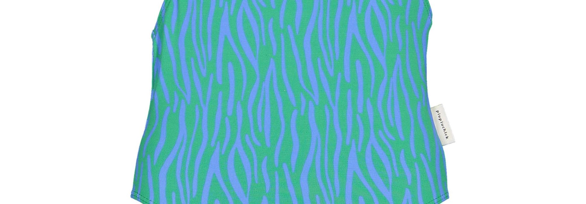Zwempak met Grote Band - Blauw & Groen dierenprint