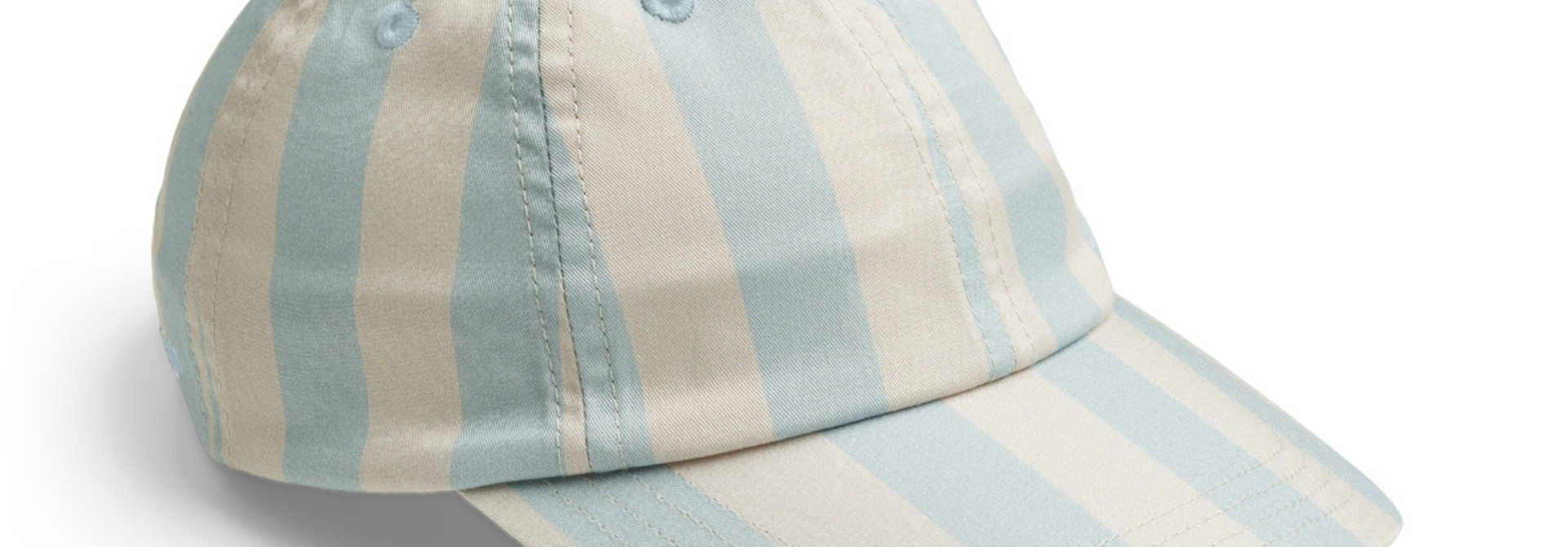 Danny cap - Stripe: Sea blue/sandy