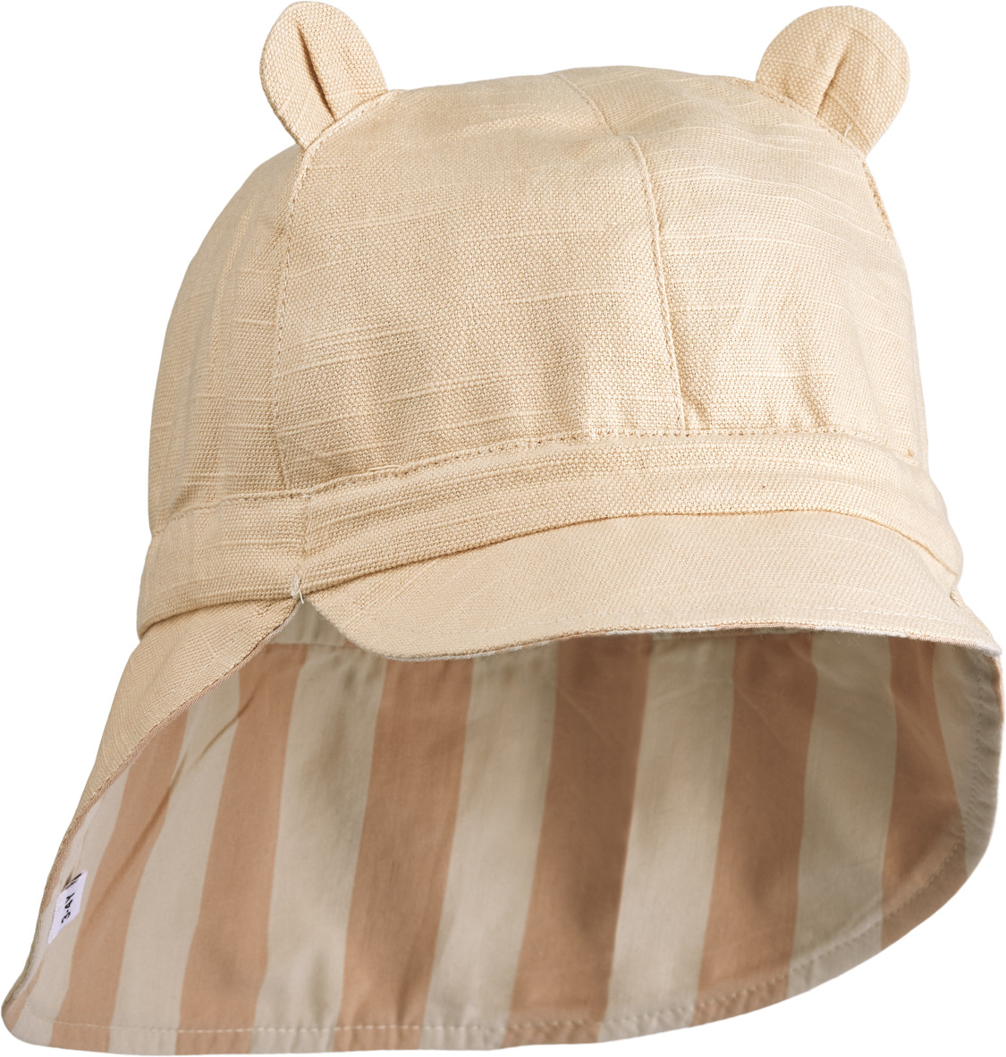Gorm reversible sun hat yarn dyed - Stripe: Pale tuscany/sandy-2