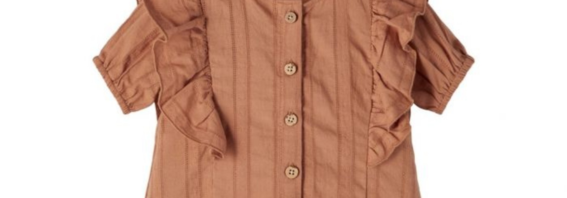 NBFHUNJA SS LOOSE SHIRT LIL - Mocha Mousse