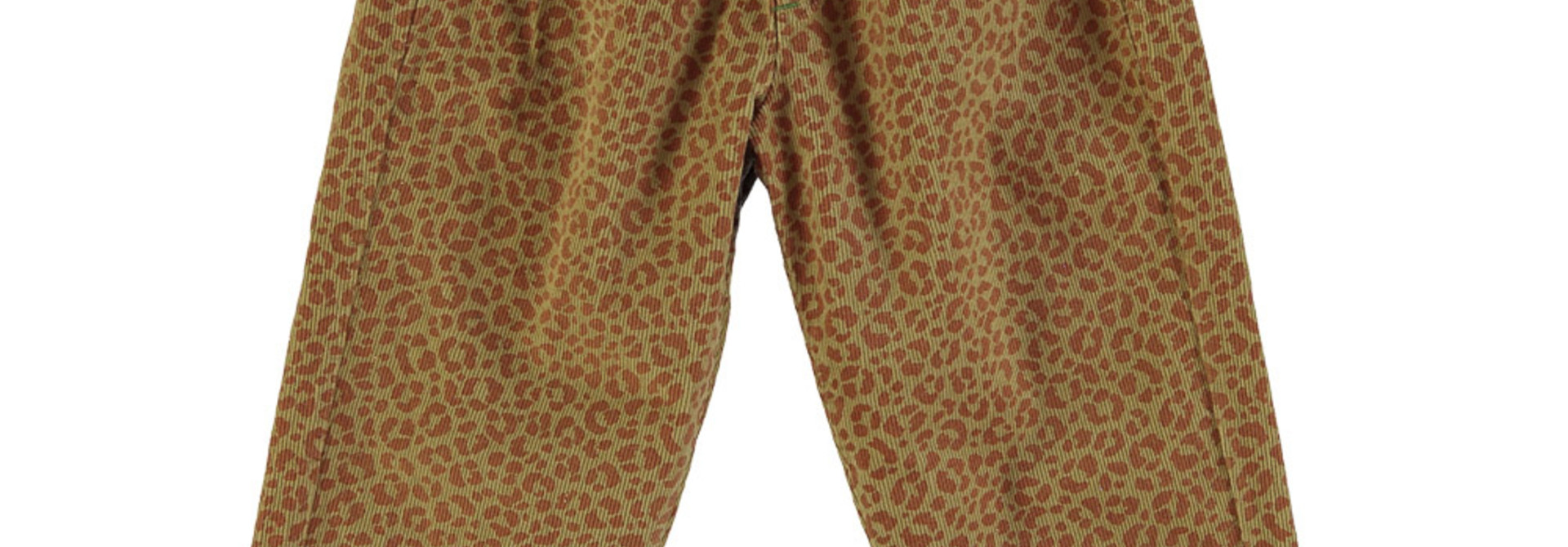 trousers - olive & brick animal print