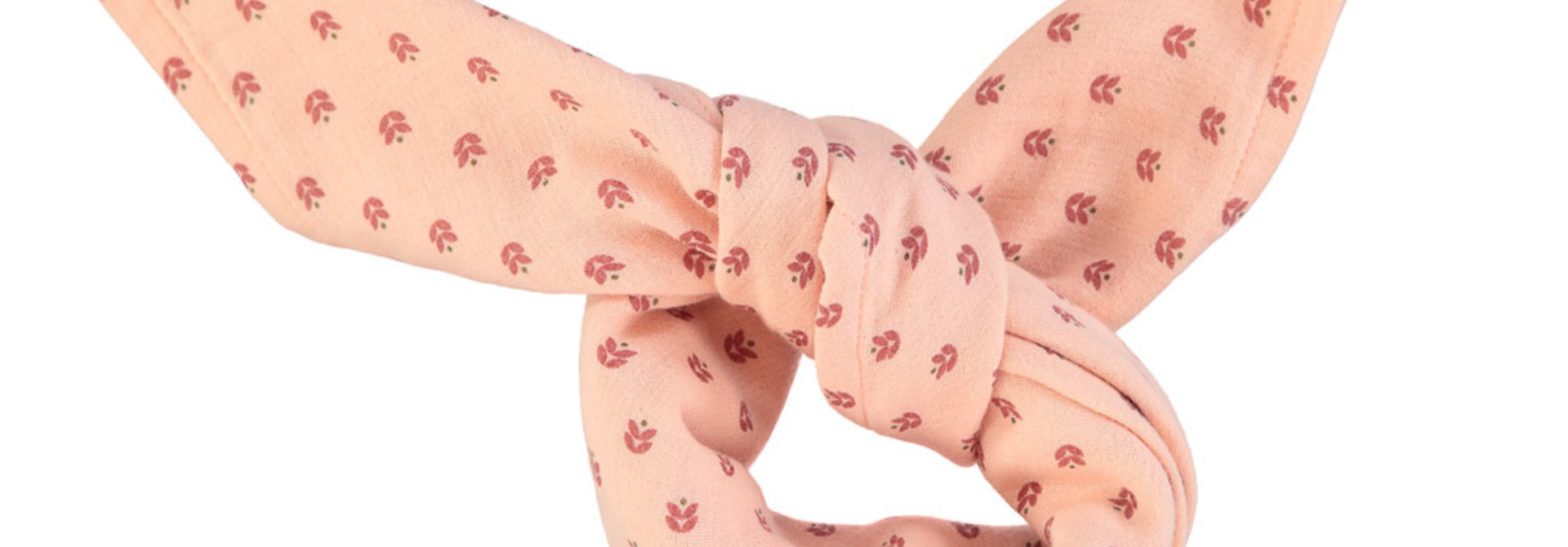 bandana - light pink w/ little flowers
