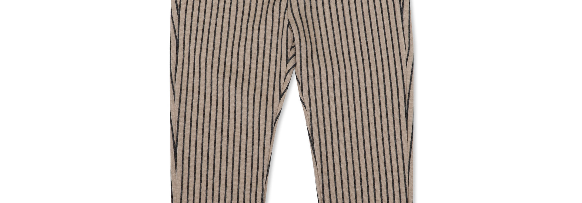 Tapered pants stripes - cashew