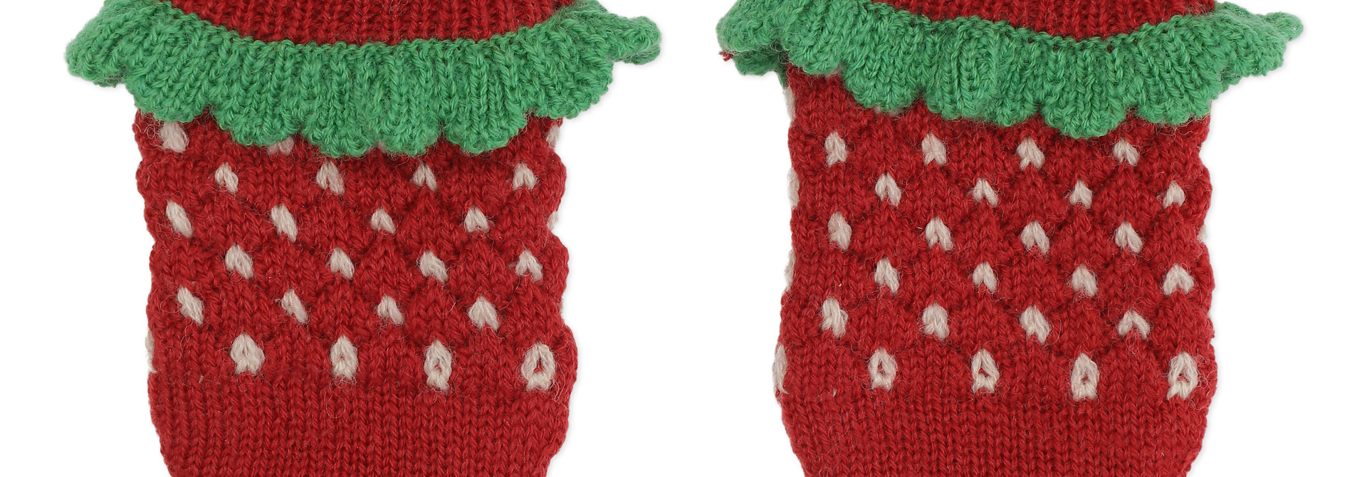 STRAWBERRY BABY MITTENS - BARBADOS CHERRY