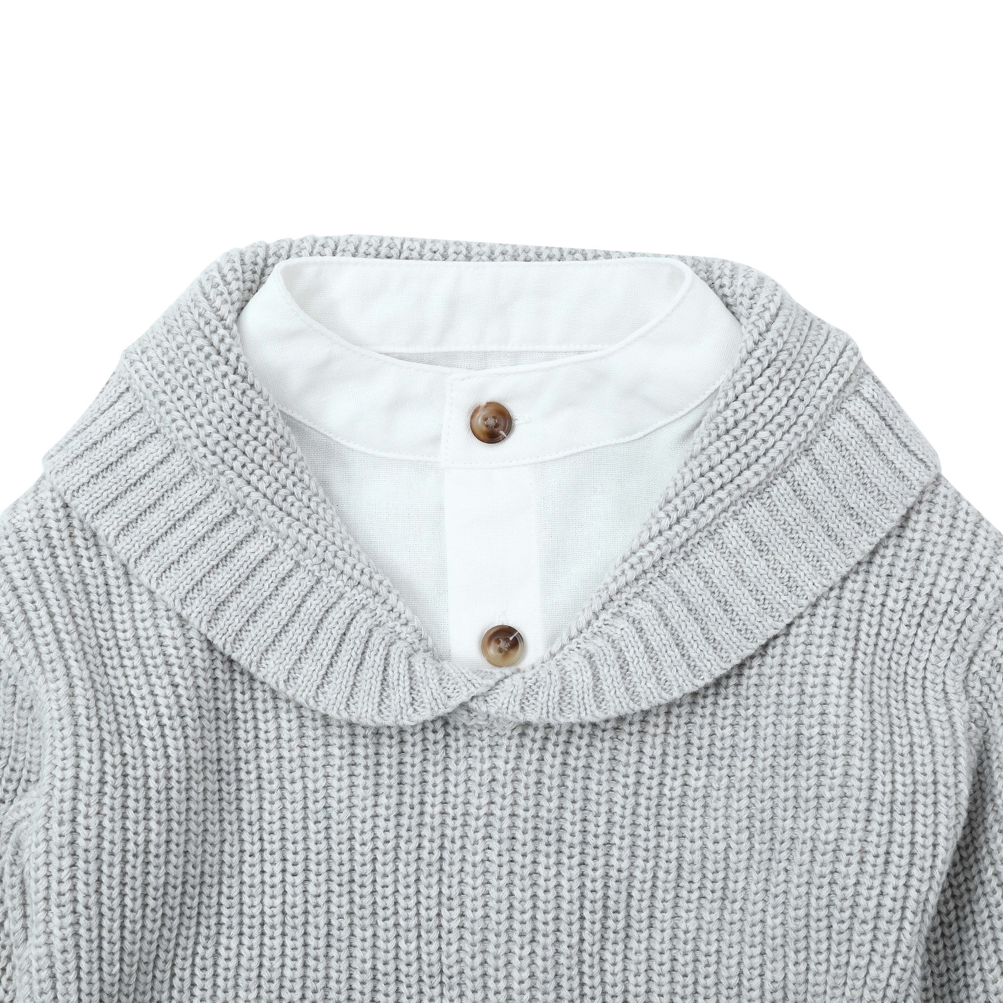 Joost Sweater - Pale Grey Melange-15