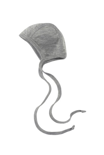 Strikmuts - Wol-zijde - Light grey melange