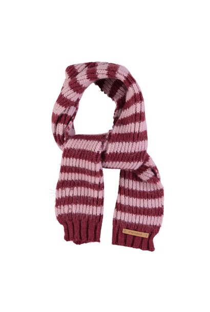 Knitted scarf - Pink & raspberry