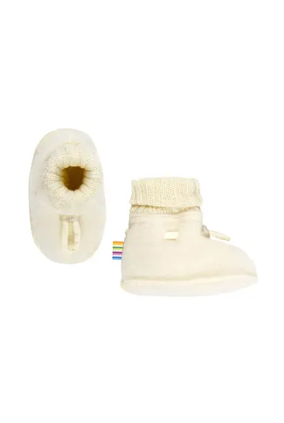 Baby slofje wol fleece - Naturel