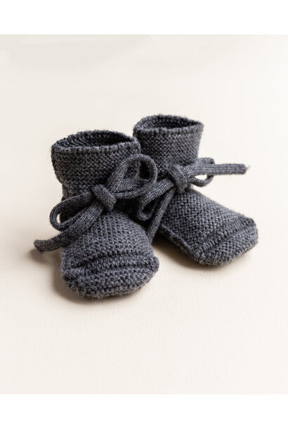 Booties - The Original Size - 0-9 months - Charcoal