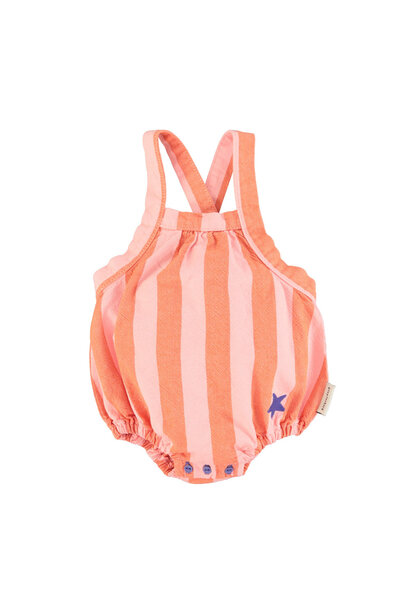 Baby Romper - Orange & Pink Stripes