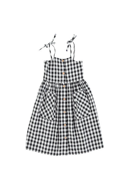 Long Dress - Black & White Checkered