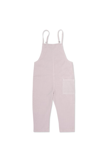 Twill Loose Dungarees - Lilac Sky