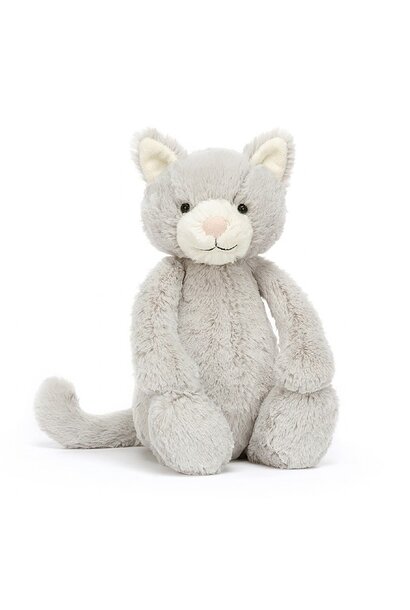 Bashful Grey Kitty Original (Medium)