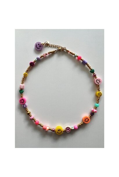 Ketting Smiley Multi Color