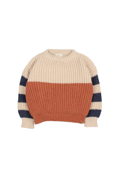 BANDS JUMPER - Terracota