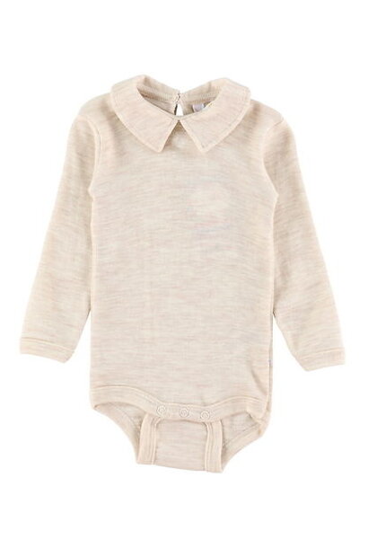 Romper w/ Collar - 100% Wol - Cream
