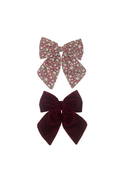 Alice Oversize Bow Pack - Burgundy