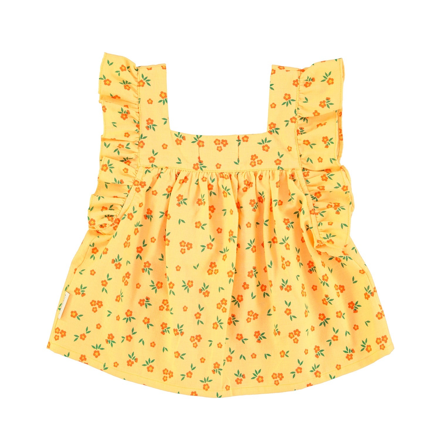 sleeveless blouse | yellow flowers-2