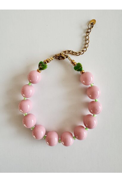 Armbandje Roze/Groen