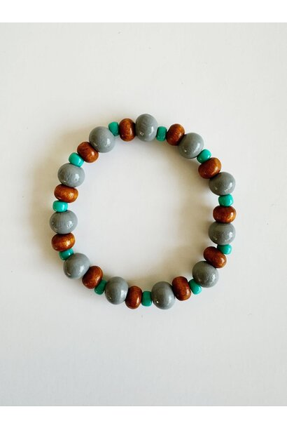 Armbandje Grijs/Groen