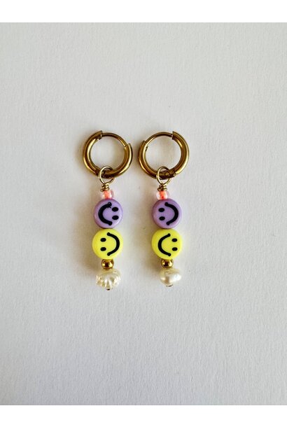 Oorbellen Twin Smiley