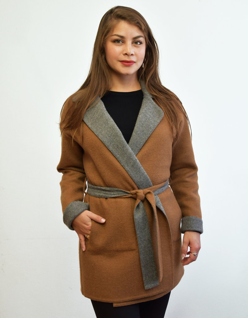 reversible alpaca coat