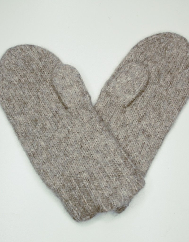 boiled wool fisherman mittens