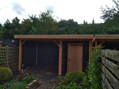 Overkapping met schuur - 550x250cm