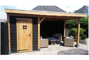 Overkapping met schuur - 500x300cm Overkapping met schuur - 500x300cm