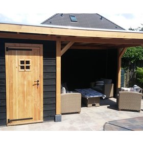 Overkapping met schuur - 500x300cm