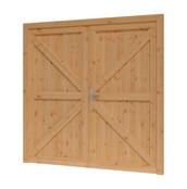 Douglas opgeklampte deur dubbel 199x202cm excl h&s