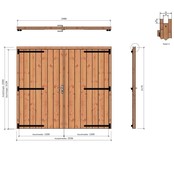 Douglas Opgeklampte Deur XL Dubbel 254x220cm  - excl h&s XL