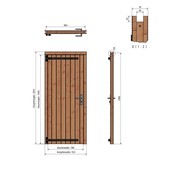 Douglas opgeklampte deur enkel 91x202cm excl h&s Douglas opgeklampte deur enkel 91x202cm excl h&s