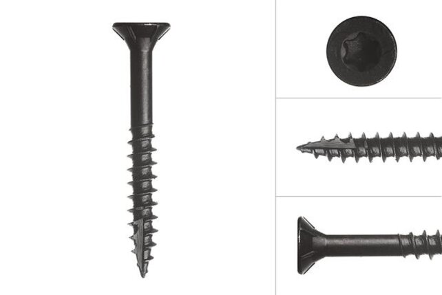 Zwarte schroeven 6 x 50 mm (50 stuks)