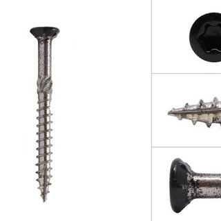 RVS Tuinschroeven 4 x 40 mm zwart (200 stuks)