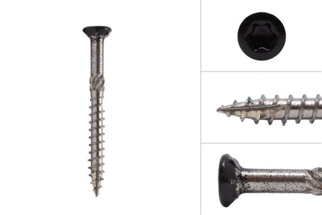 RVS Tuinschroeven 4 x 40 mm zwart (200 stuks)