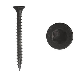 Tuinschroeven 4 x 40 mm zwart (100 stuks)